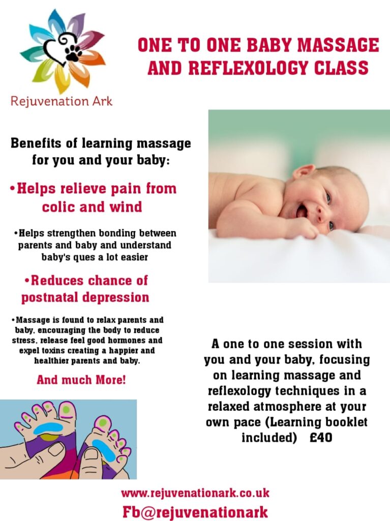 One to One Baby Massage and Reflexology Class Poster